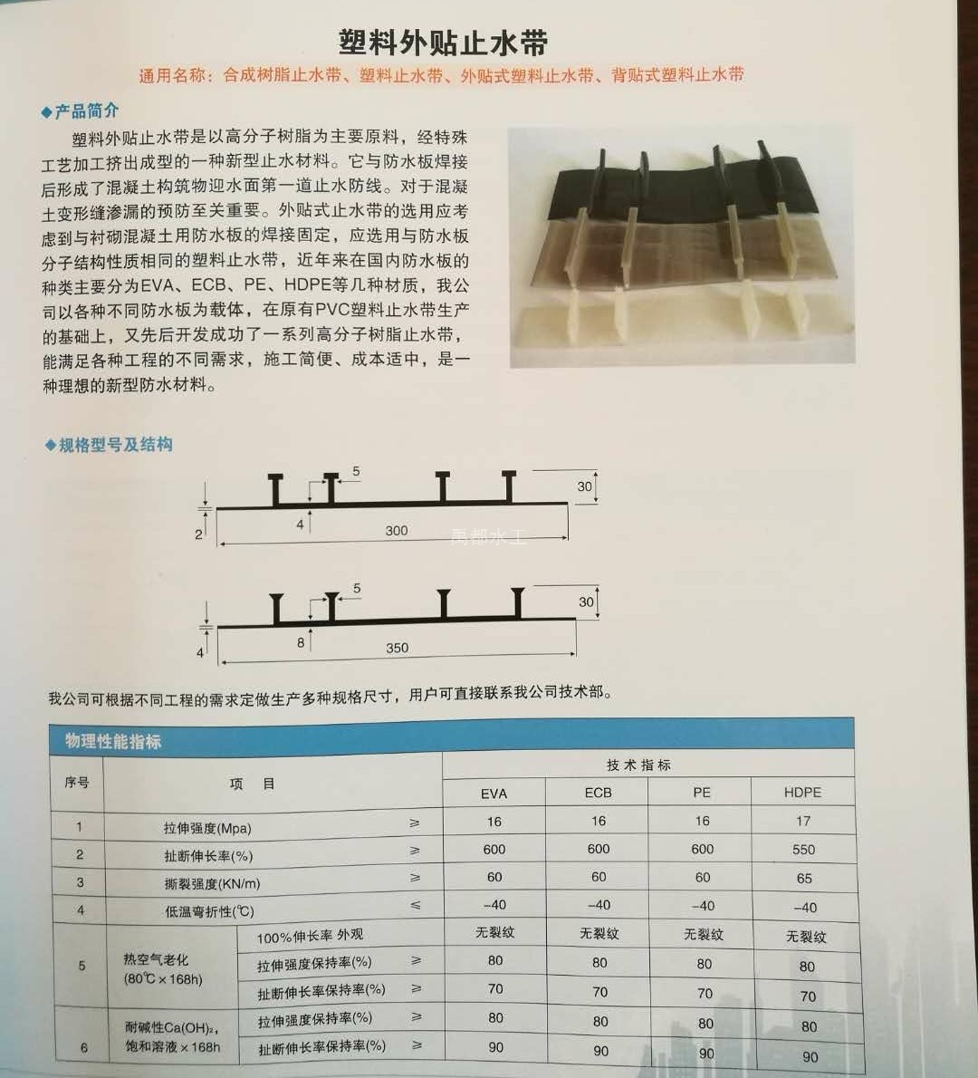 背贴式止水带(图1)